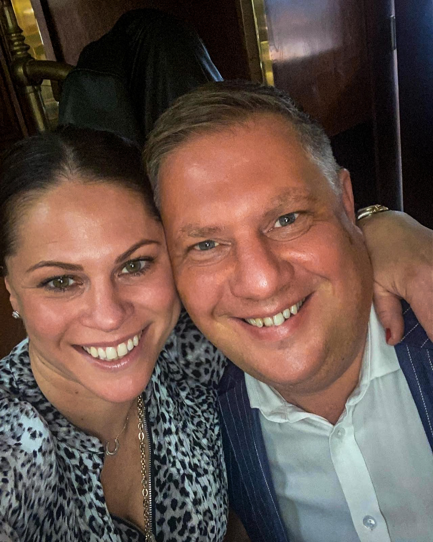 kate and mark at dinner